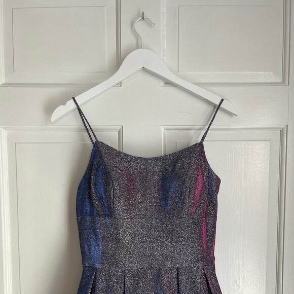 Betsy & Adam Galaxy Glittery Fit & Flare Party Dress - Picture 6 of 10